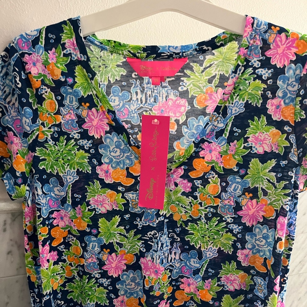 Lilly Pulitzer loves Disney Mickey shirt XS extra small NWT